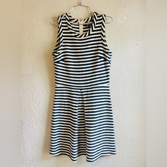 MADEWELL Black and White striped fit and flare dress XS - Picture 13 of 16